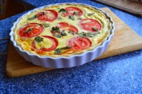 Quiche s lučinou a rajčaty