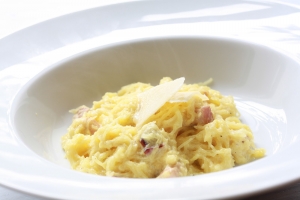 Špagety "carbonara" z dýně